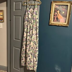 Strappy floral dress with slit. Forever 21.XL